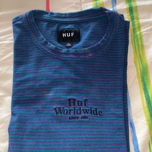 Huf Worldwide Longsleeve Striped T-shirt L